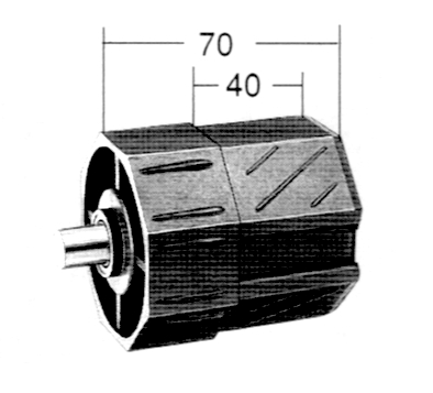 Walzenkapsel mit Gurtscheibenaufnahme 110 mm